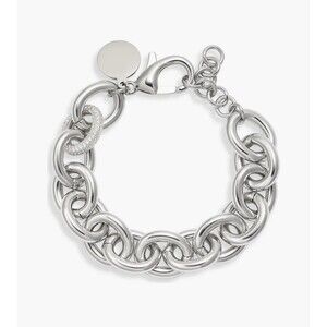 Knotty Chunky Chain Bracelet In Silver New
